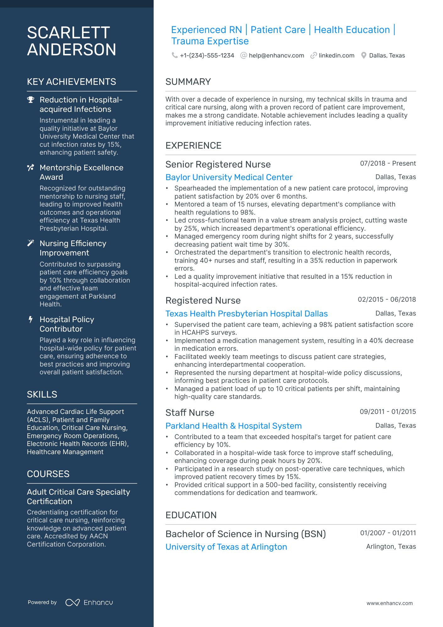 Stat Rn Resume 10 Staff Nurse Resume Examples & Guide for 2026