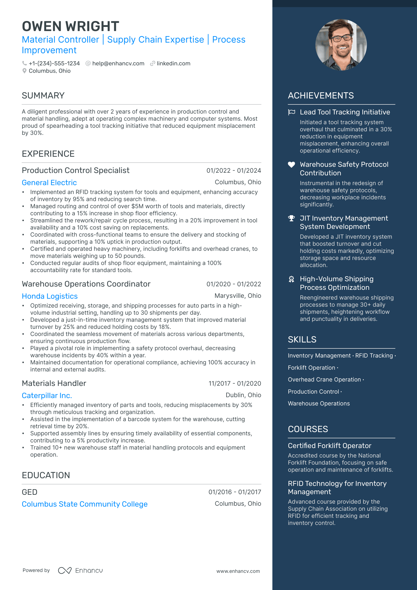 5 Material Handler Resume Examples & Guide for 2024