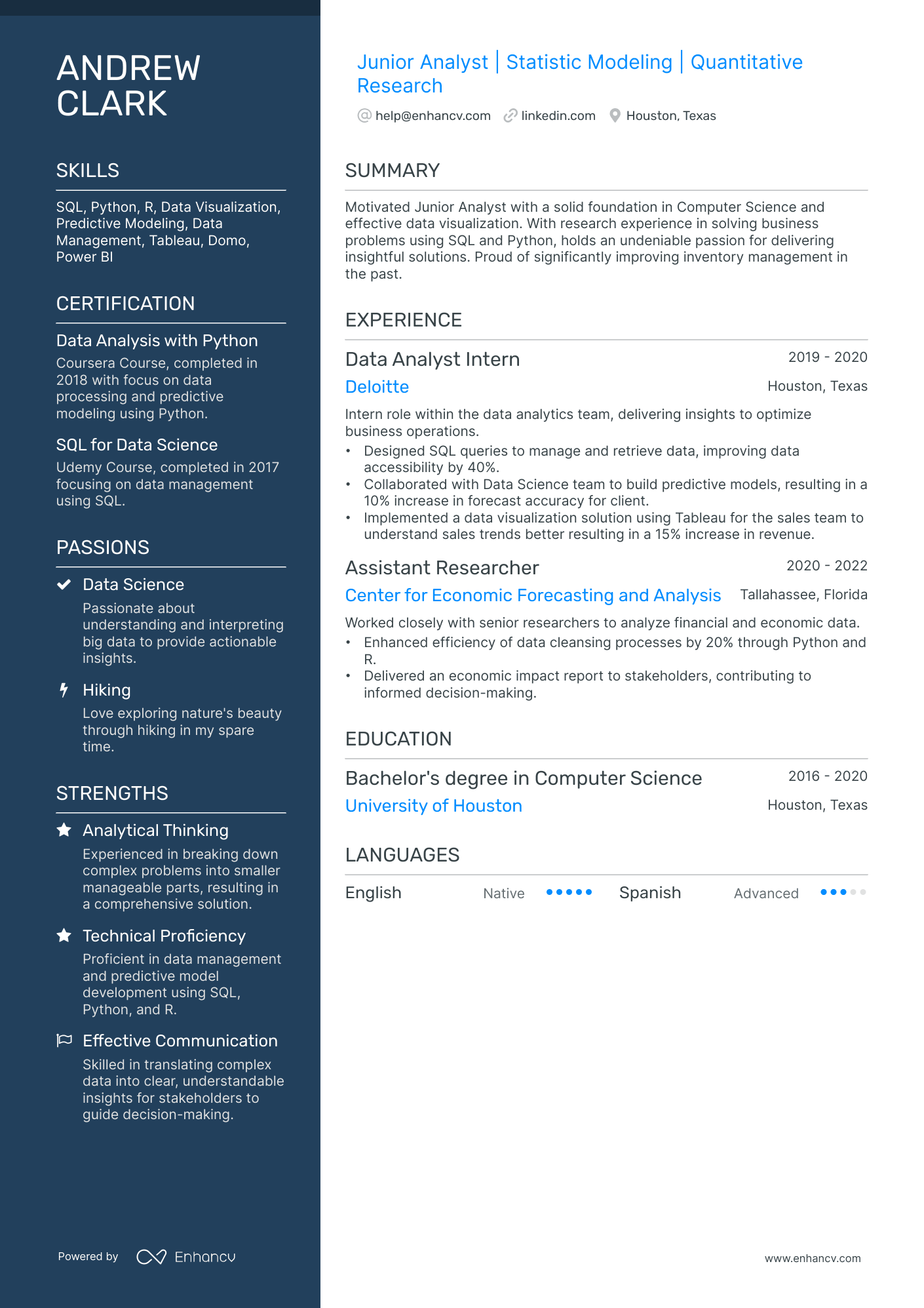 10 Junior Data Analyst Resume Examples & Guide for 2026