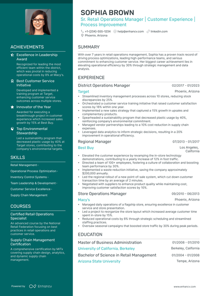 5 Retail Operations Manager Resume Examples & Guide for 2024