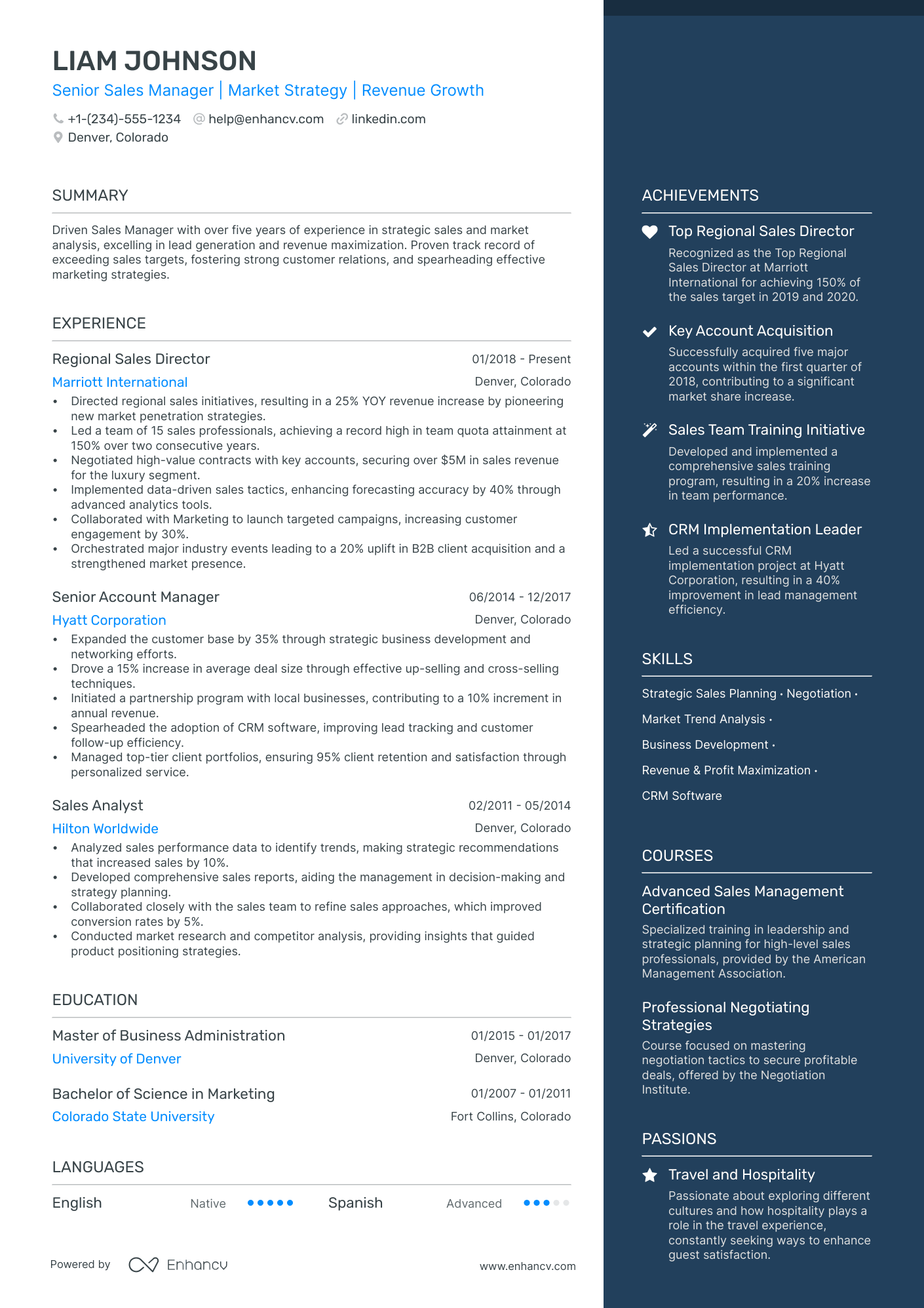 5 Corporate Sales Manager Resume Examples & Guide For 2024