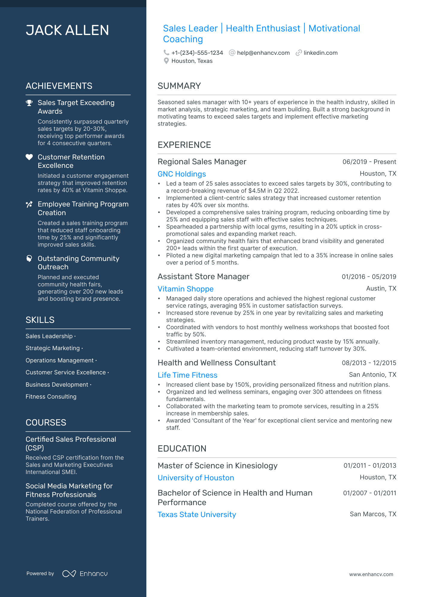 5 Fitness General Manager Resume Examples & Guide for 2024