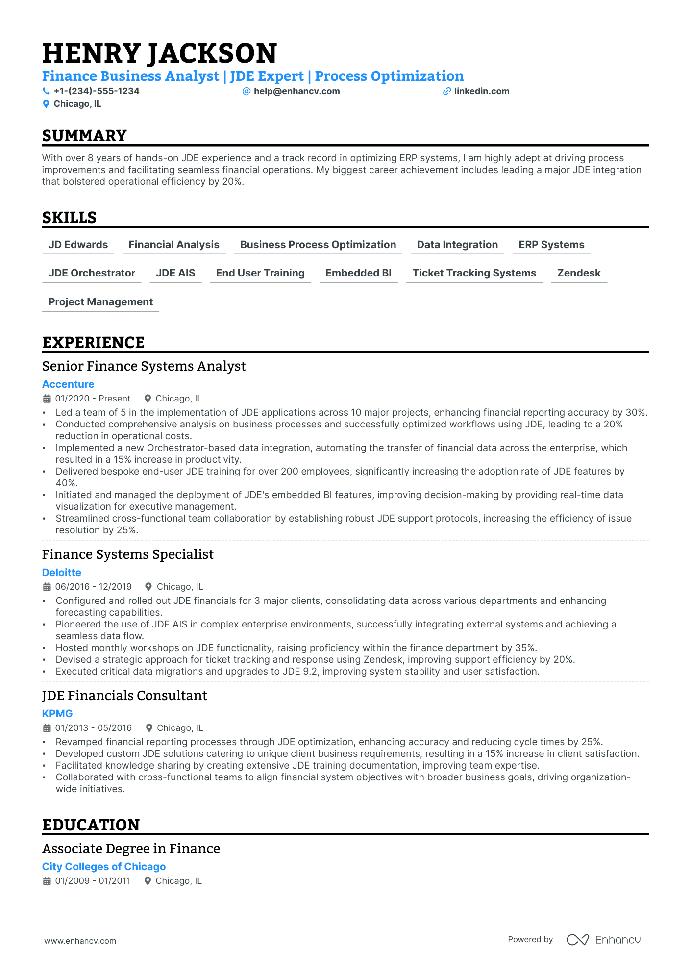 5 Finance Business Analyst Resume Examples & Guide for 2024