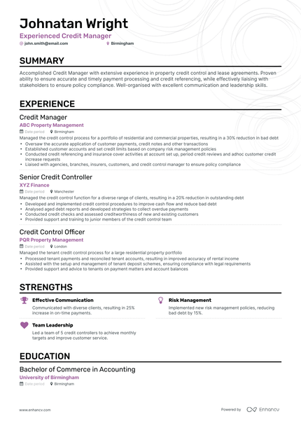 5 Credit Manager Resume Examples & Guide for 2024