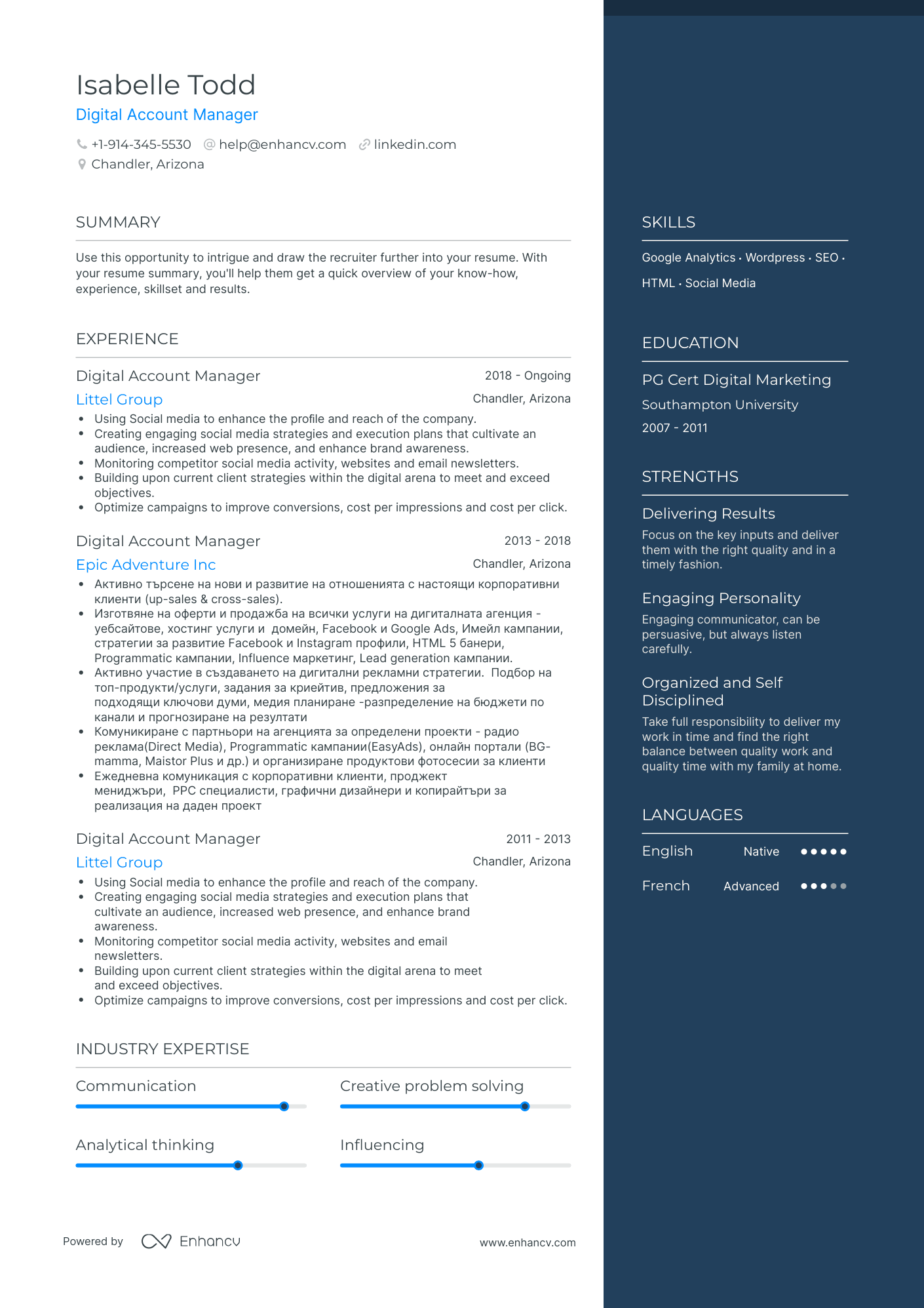 Digital Account Manager Resume Examples & Guide for 2023 (Layout