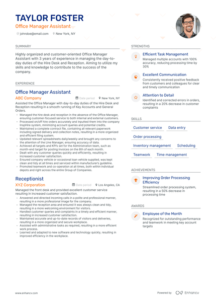 5 Office Manager Assistant Resume Examples & Guide for 2023