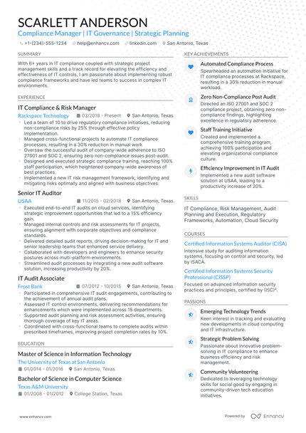 10 Big 4 Auditor Resume Examples & Guide for 2025