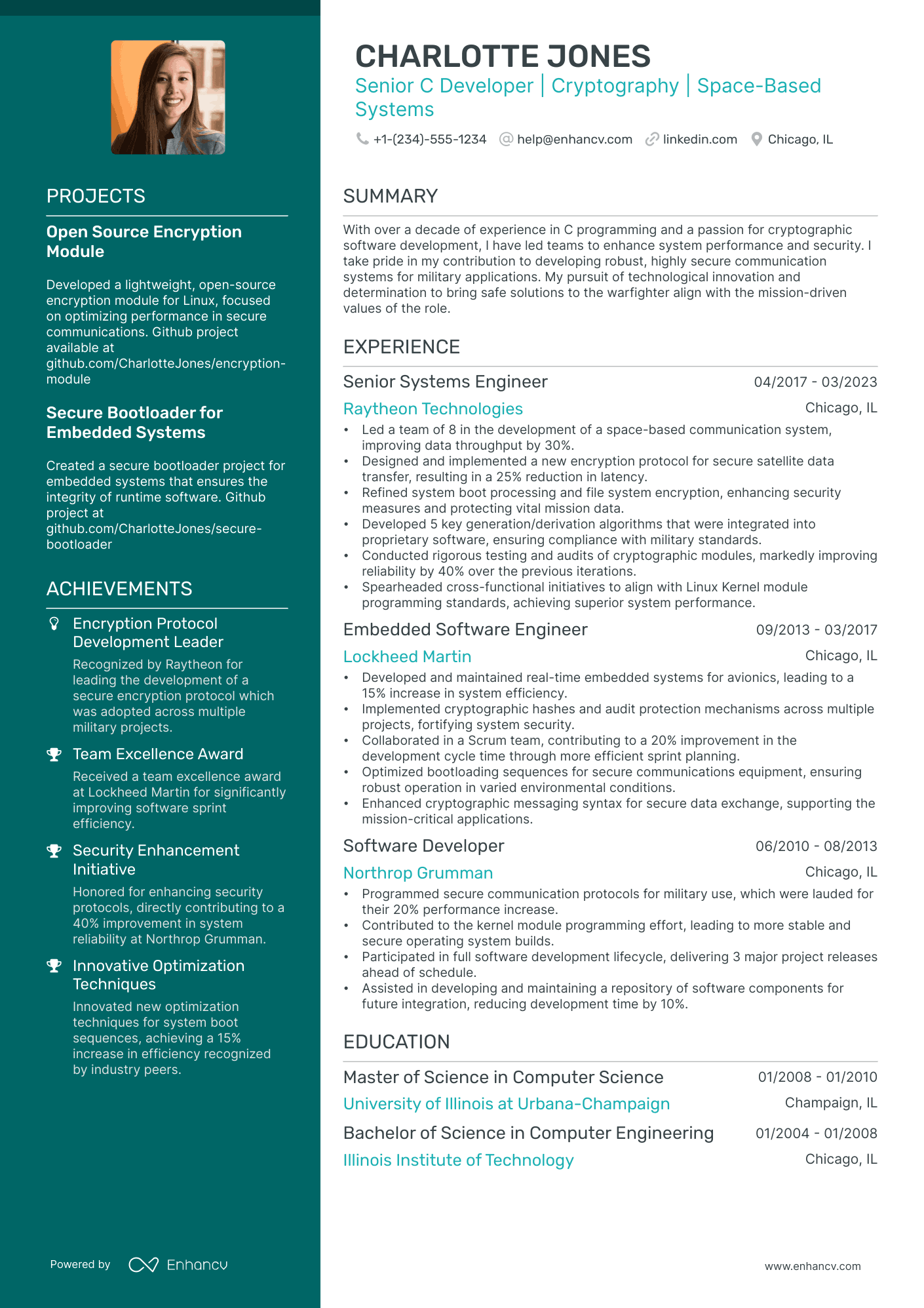 5 C Developer Resume Examples & Guide for 2024