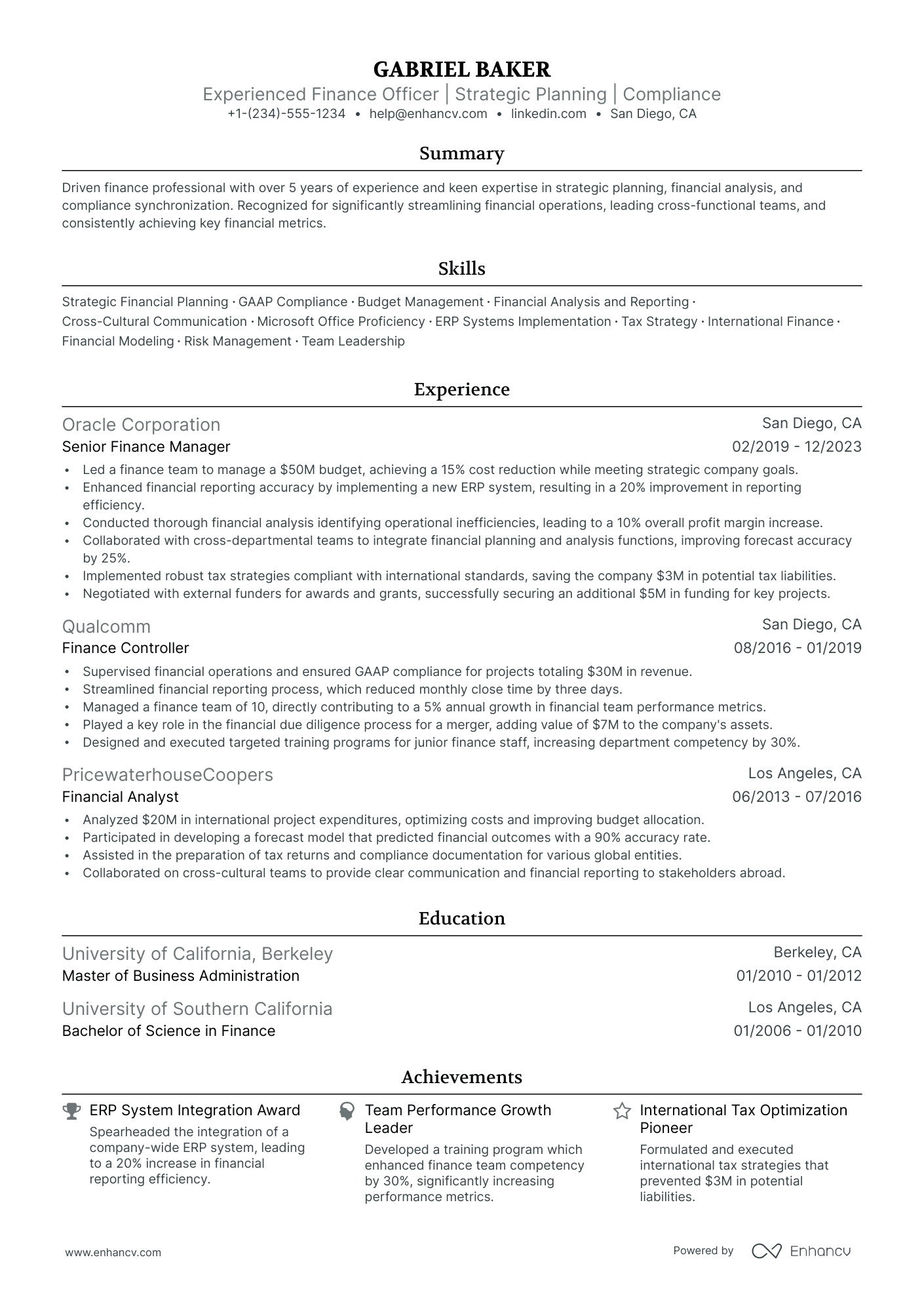 5 Finance Officer Resume Examples & Guide For 2024