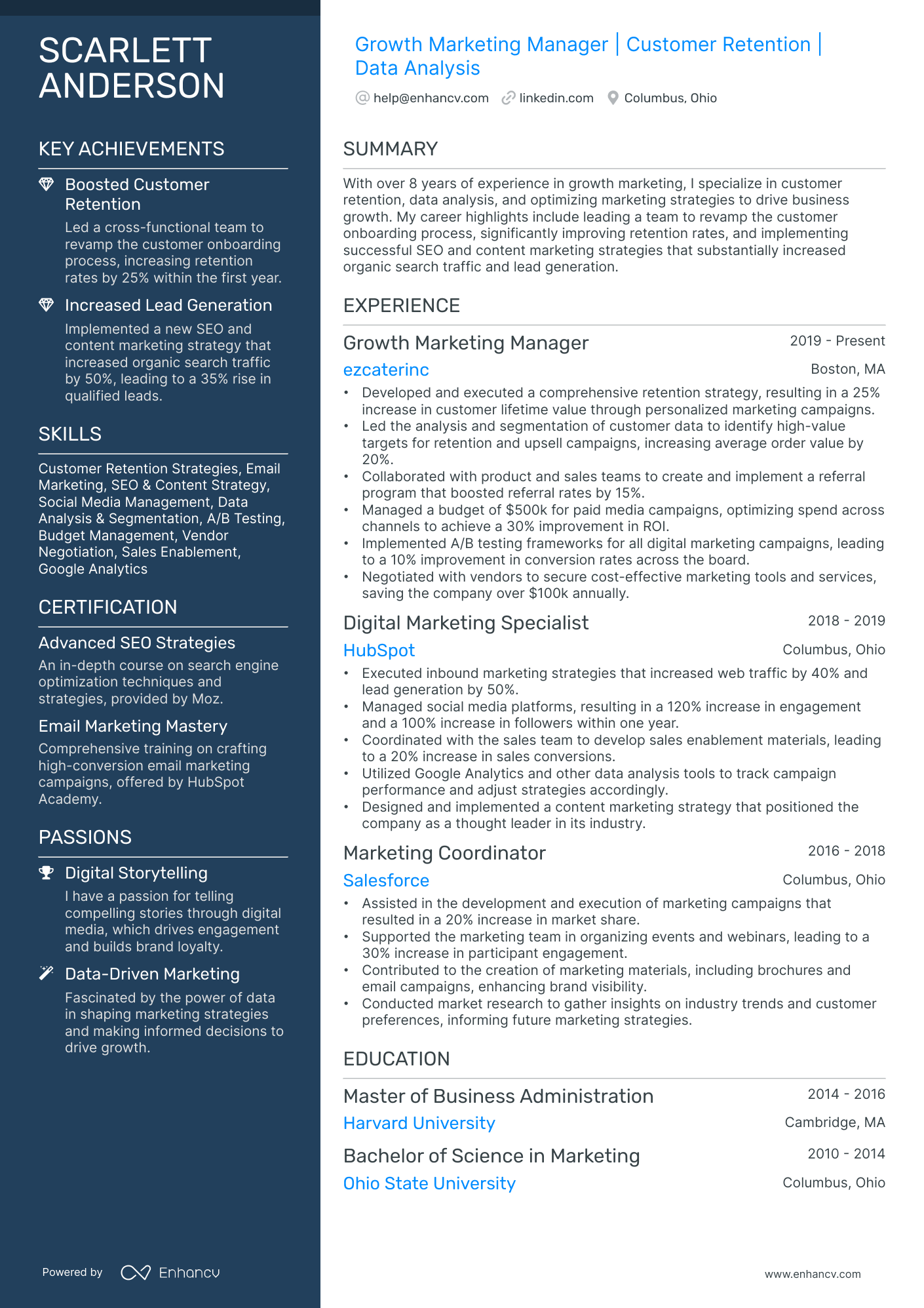 10 Growth Marketing Resume Examples & Guide for 2026