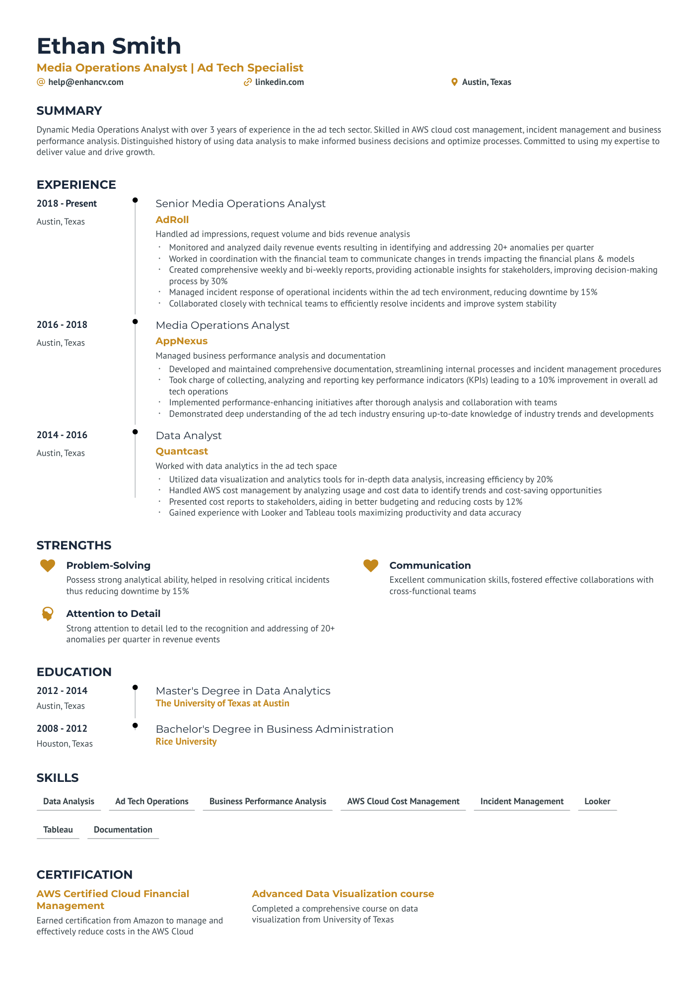 9 AWS Resume Examples & Guide for 2024