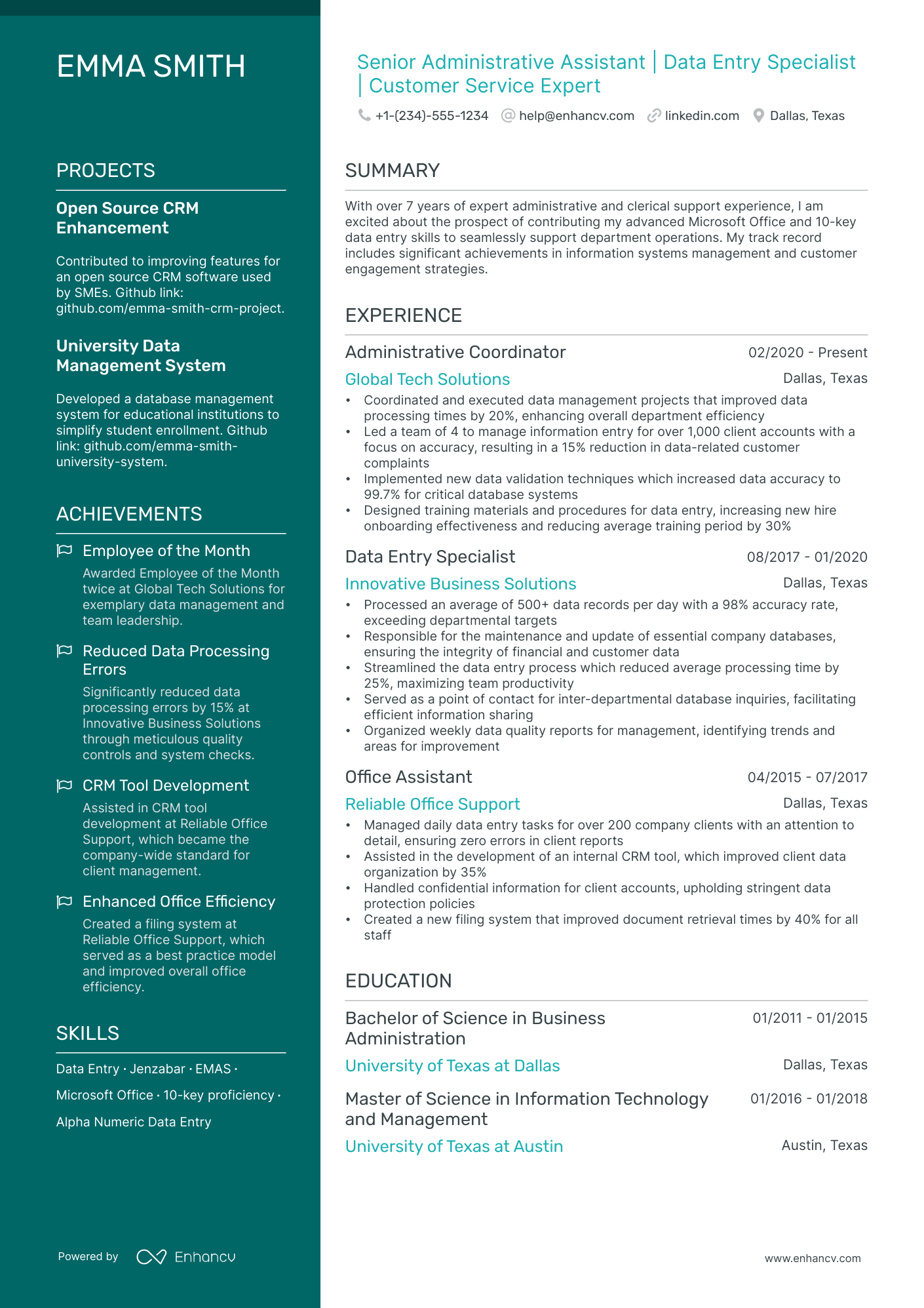 5 Data Entry Clerk Resume Examples & Guide for 2024