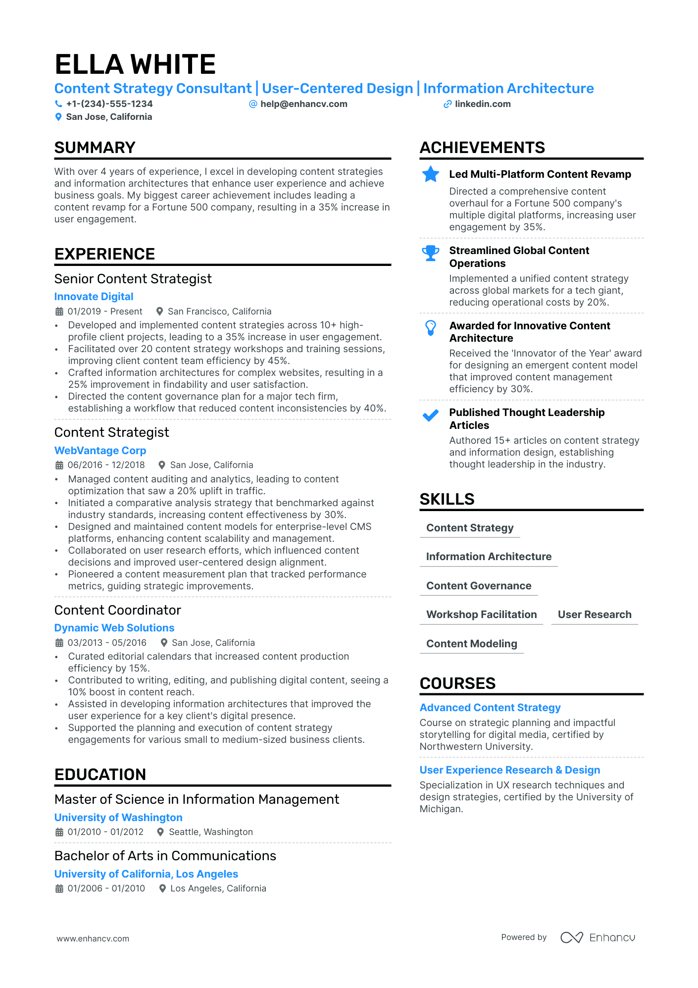 Strategy Consultant resume example