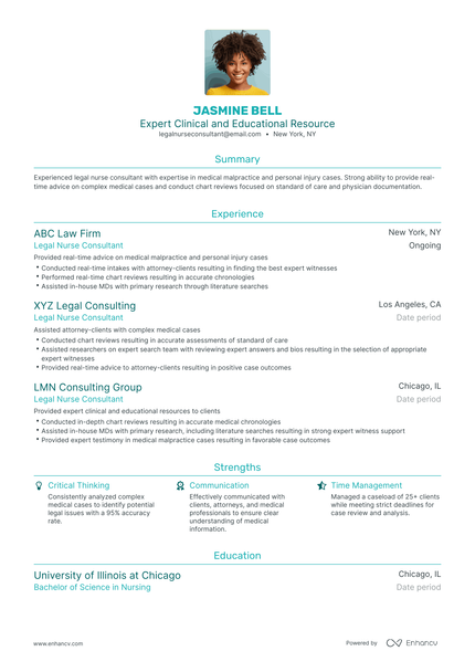 5 Legal Nurse Consultant Resume Examples & Guide for 2023