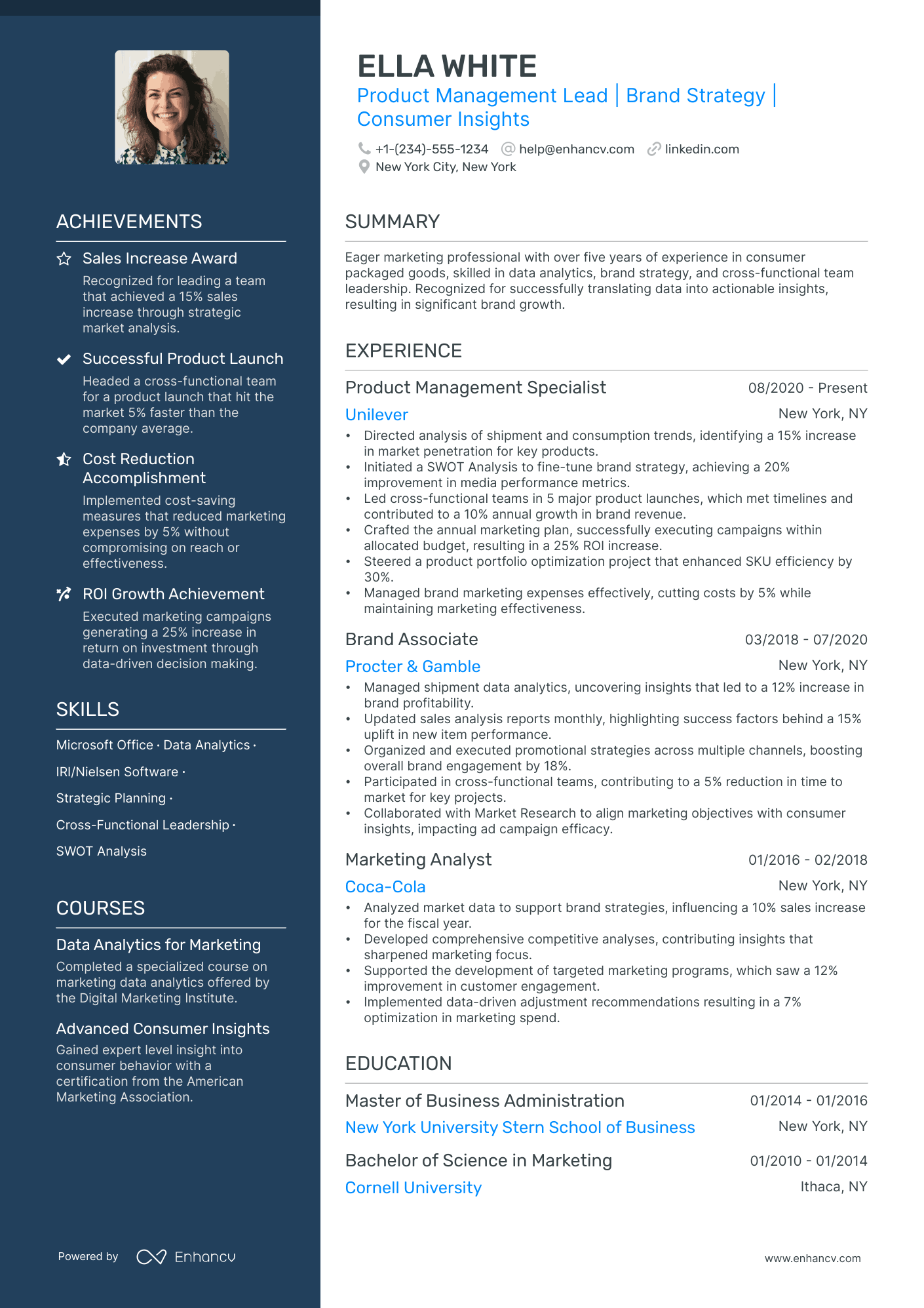 5 Associate Marketing Manager Resume Examples & Guide for 2024