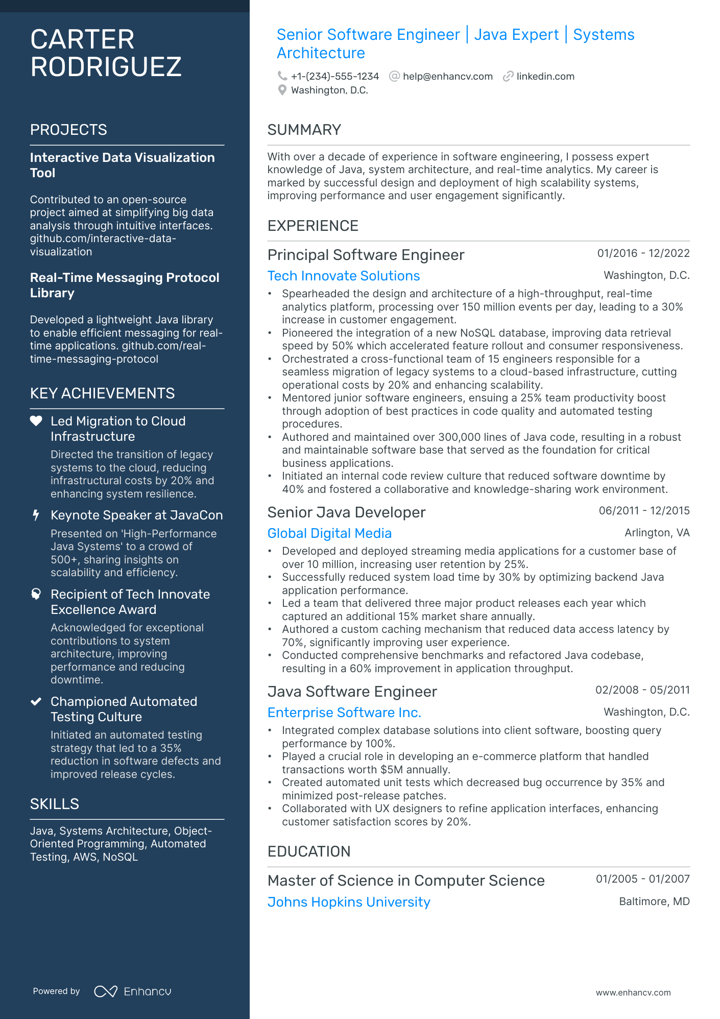 10 Principal Software Engineer Resume Examples & Guide for 2026