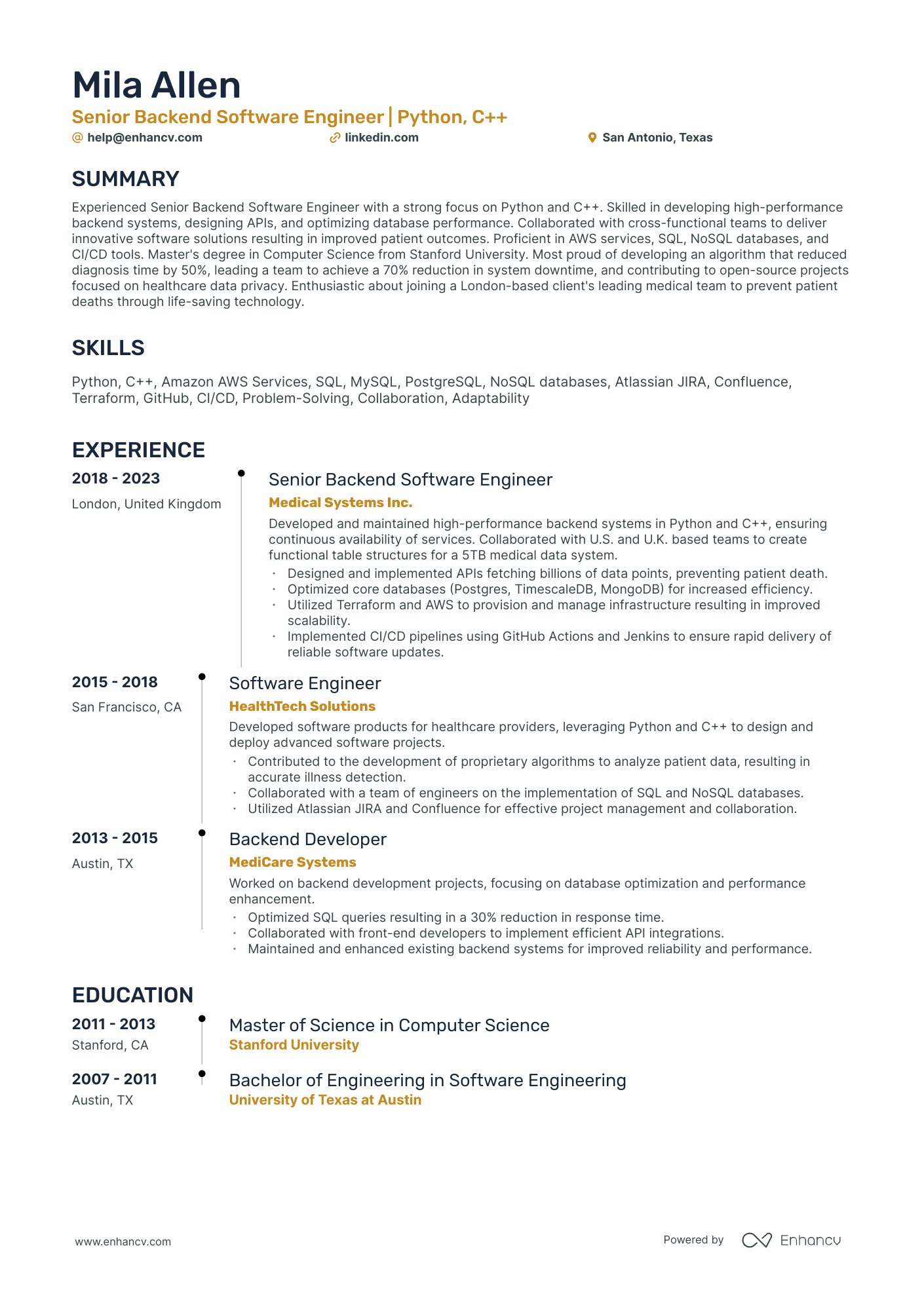 10 AWS Cloud Engineer Resume Examples & Guide for 2025
