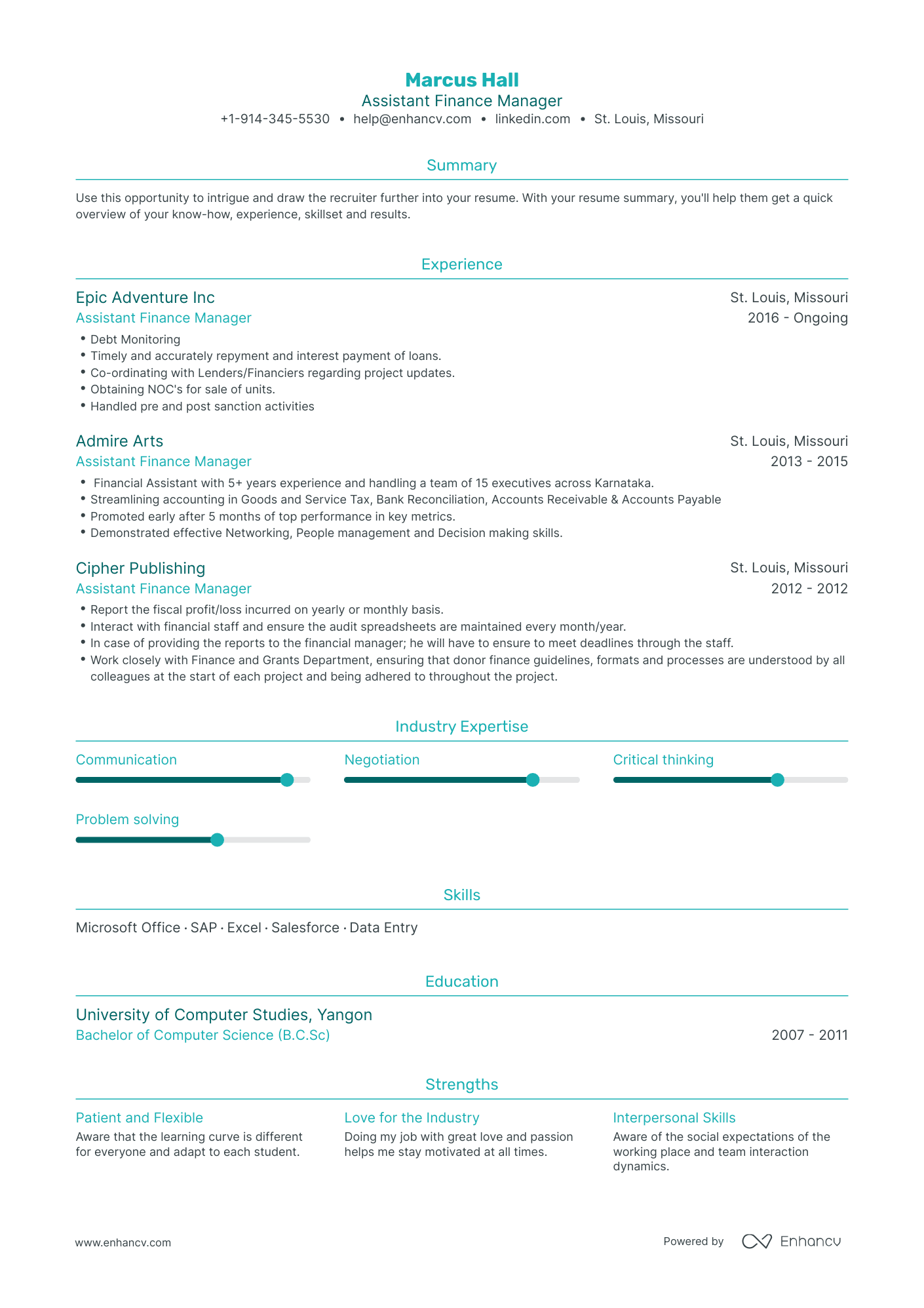 Assistant Finance Manager Resume Examples & Guide for 2023 (Layout ...