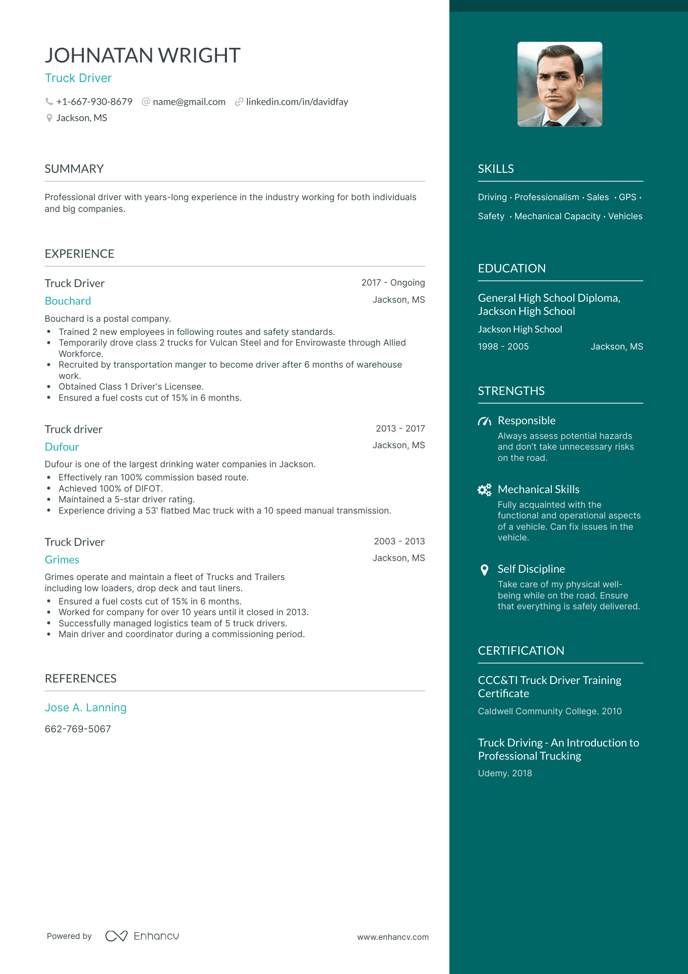 5 Truck Driver Resume Examples & Guide for 2023