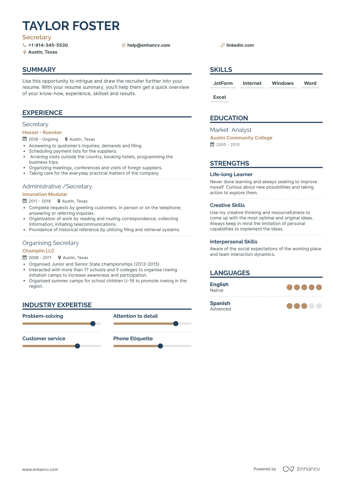 5 Secretary Resume Examples & Guide for 2023