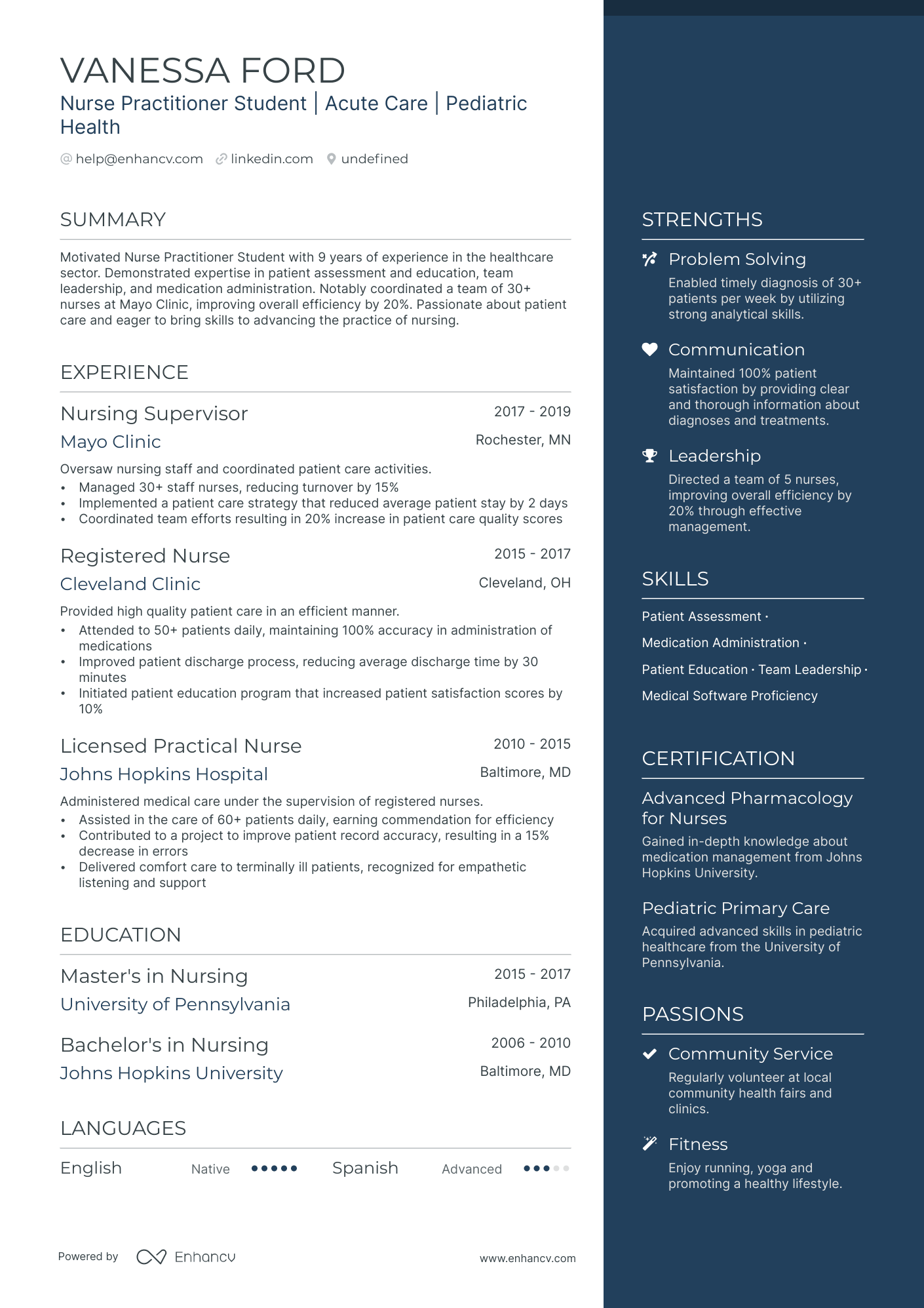 5 Nurse Practitioner Student Resume Examples & Guide for 2024