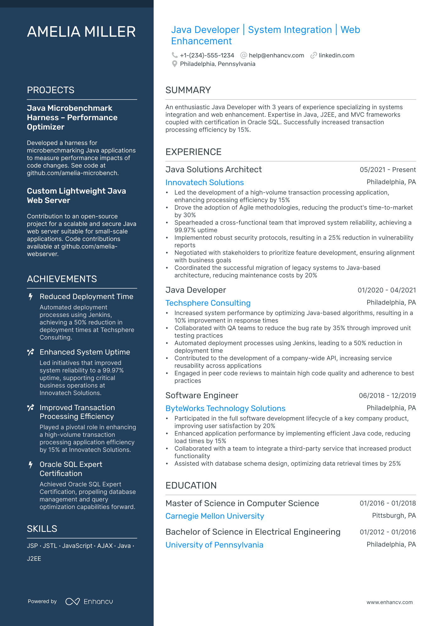 5 J2EE Developer Resume Examples & Guide for 2024