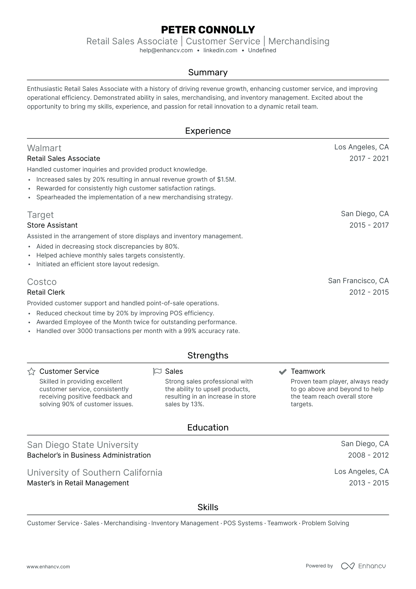 5 Retail Worker Resume Examples & Guide for 2024