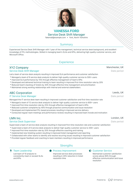 5 Service Desk Manager Resume Examples & Guide for 2023