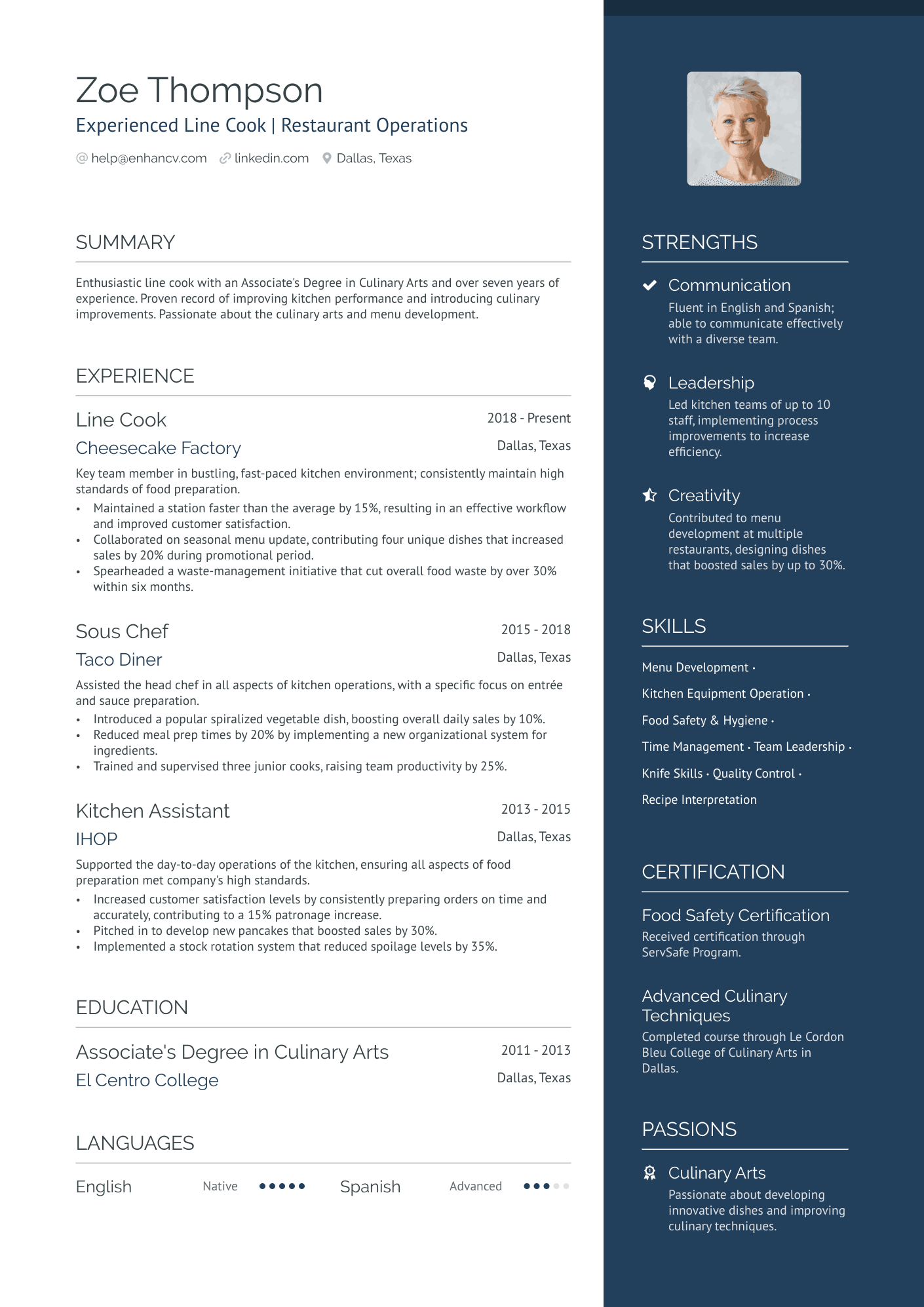 5 Cook Resume Examples & Guide for 2024