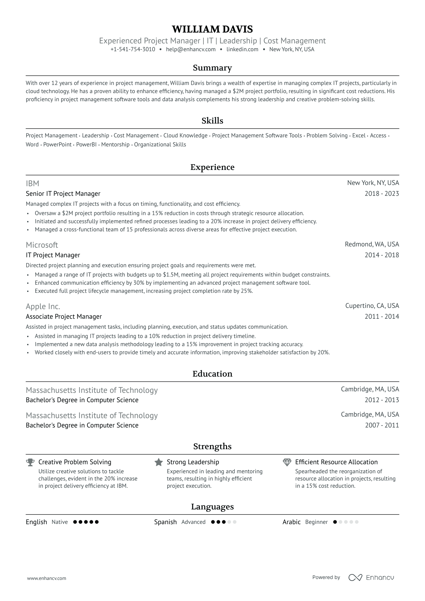 ATS resume example