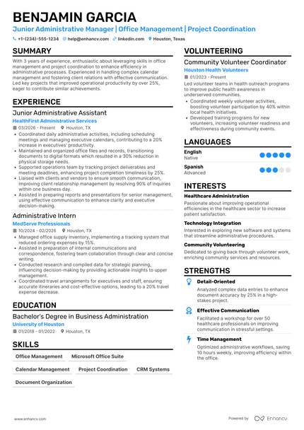 15 Administrative Manager Resume Examples That Got Jobs for 2026