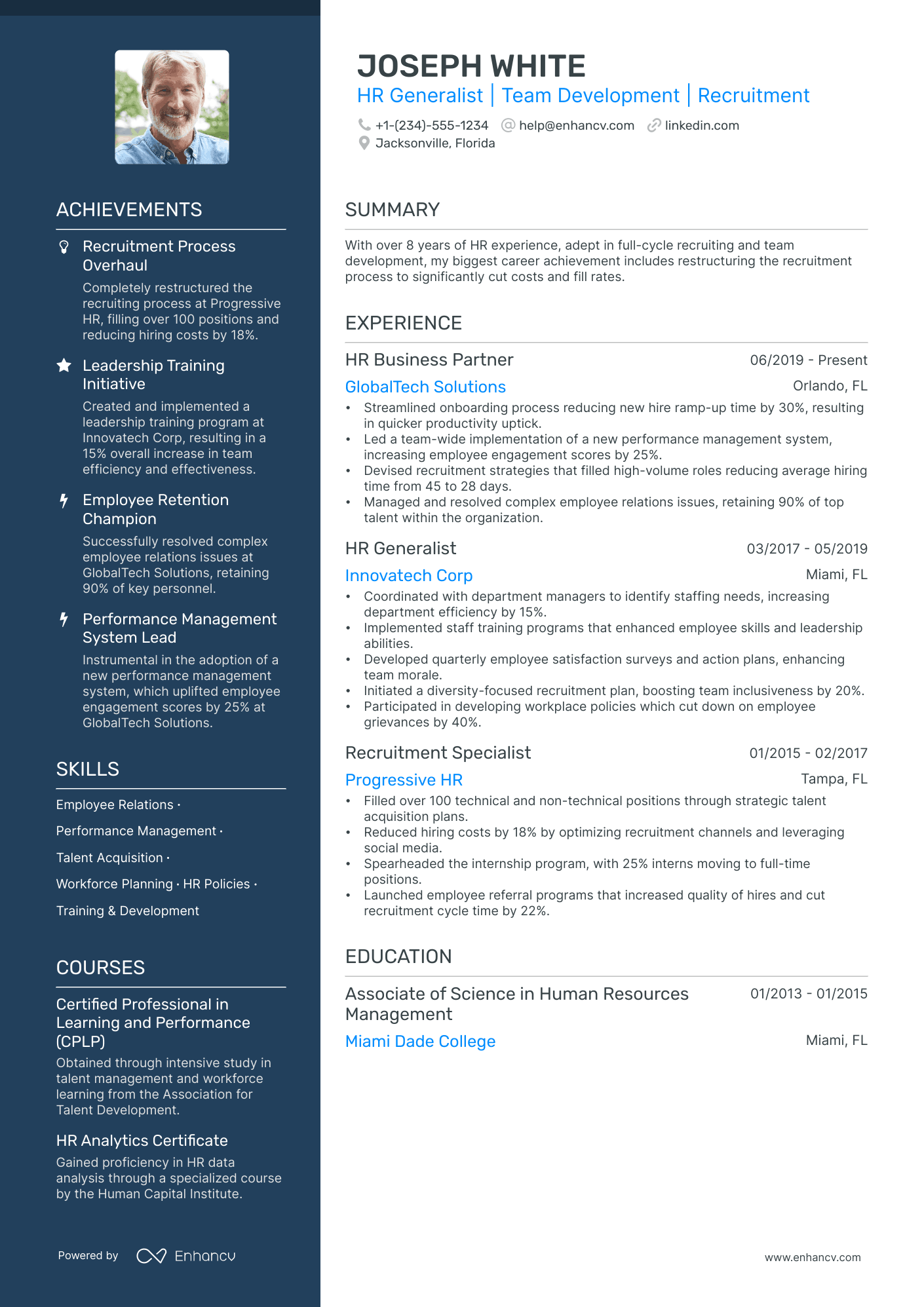 5 HR Generalist Resume Examples & Guide for 2024