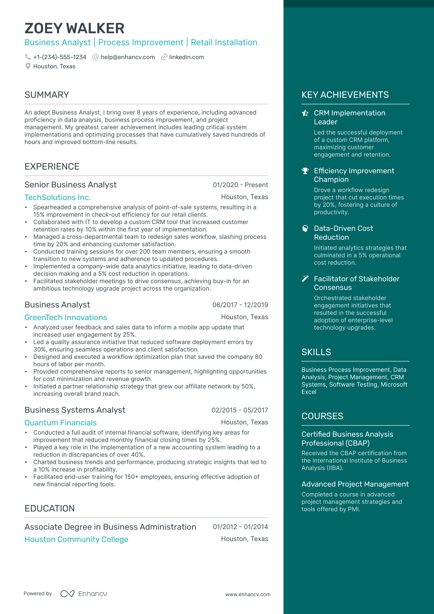 10 Business Analyst Retail Resume Examples & Guide for 2026