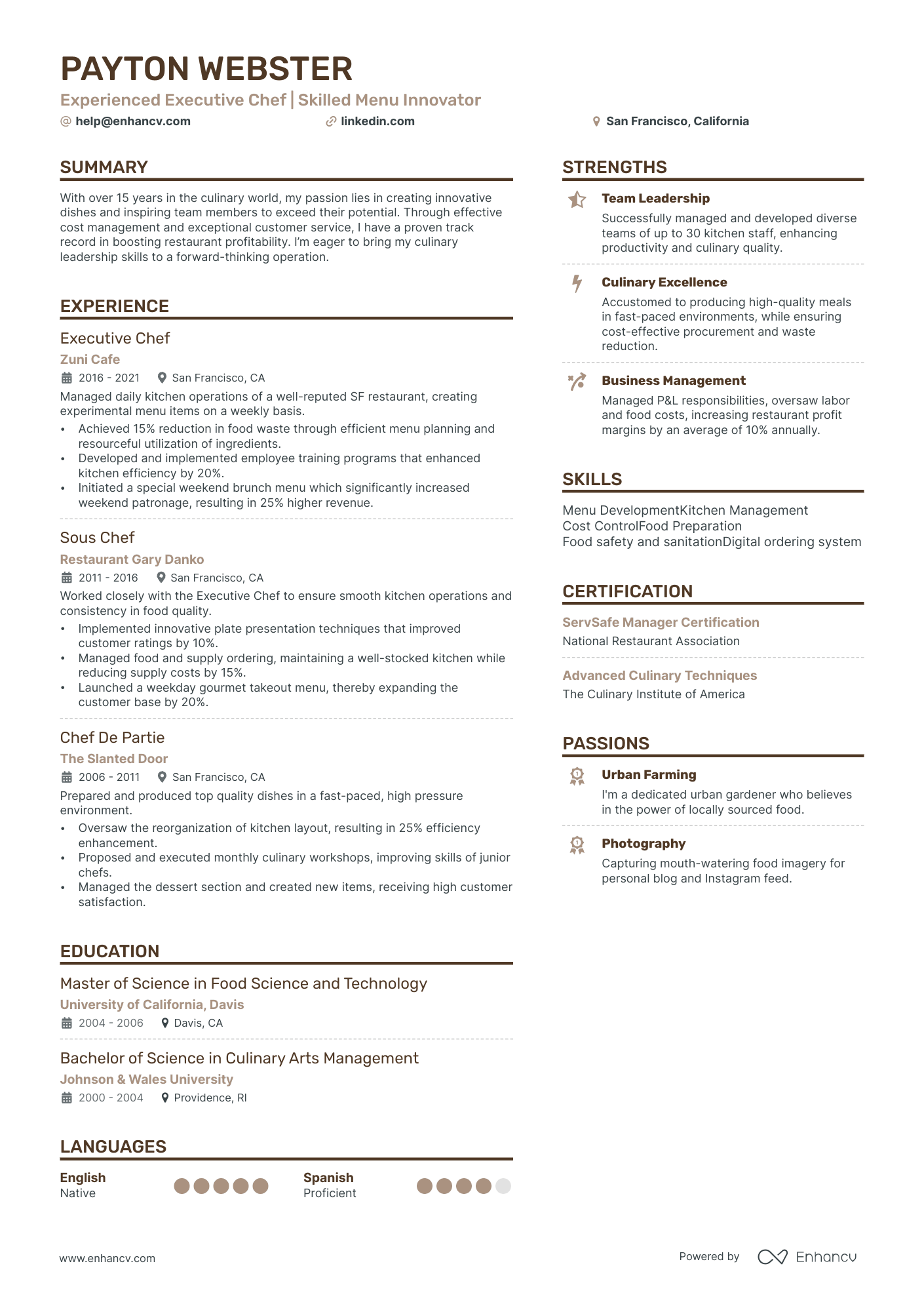 8 Chef Resume Examples & Guide for 2024