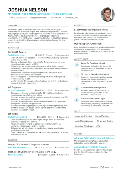 5 QA Analyst Resume Examples & Guide for 2024