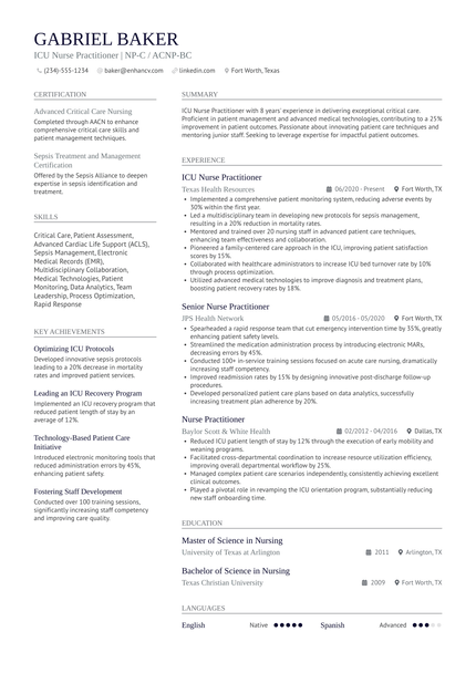 Suba Resume 22 ICU Nurse Resume Examples & Guide for 2026