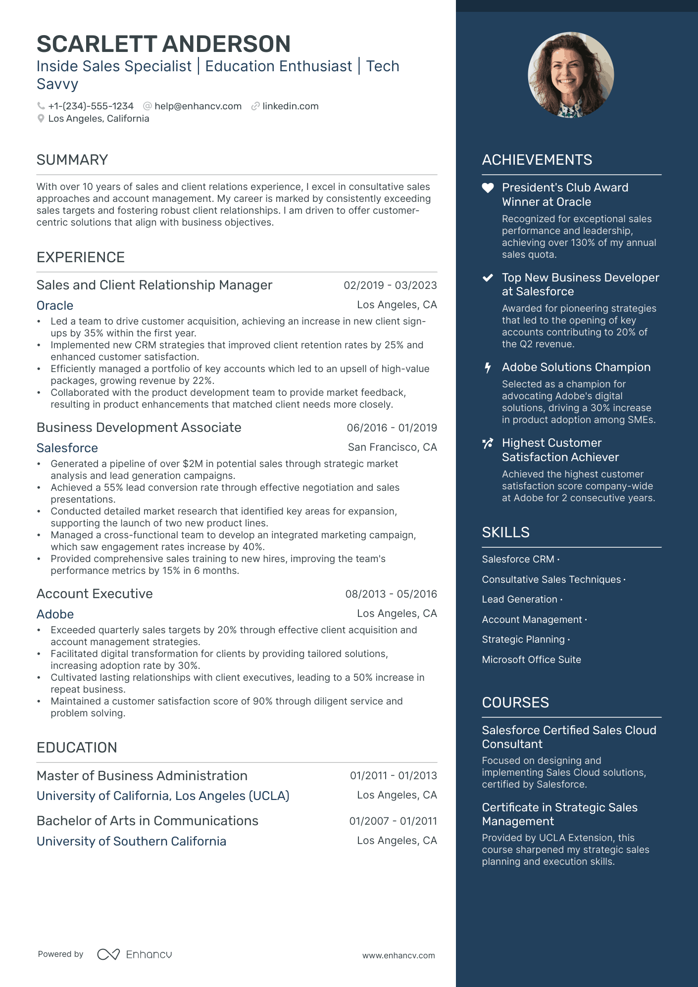 5 Sales Specialist Resume Examples & Guide for 2024