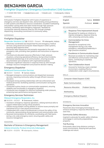 20 Firefighter Resume Examples, Templates & Guide for 2026