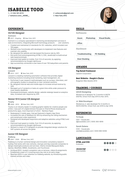 5 UX UI Designer Resume Examples & Guide for 2024