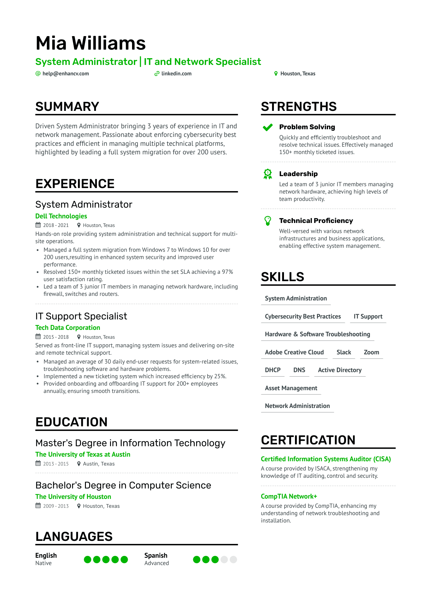 8 System Administrator Resume Examples & Guide for 2024