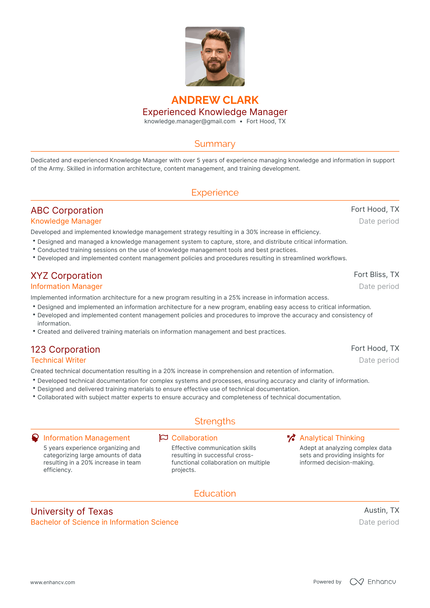 5 Knowledge Manager Resume Examples & Guide for 2023