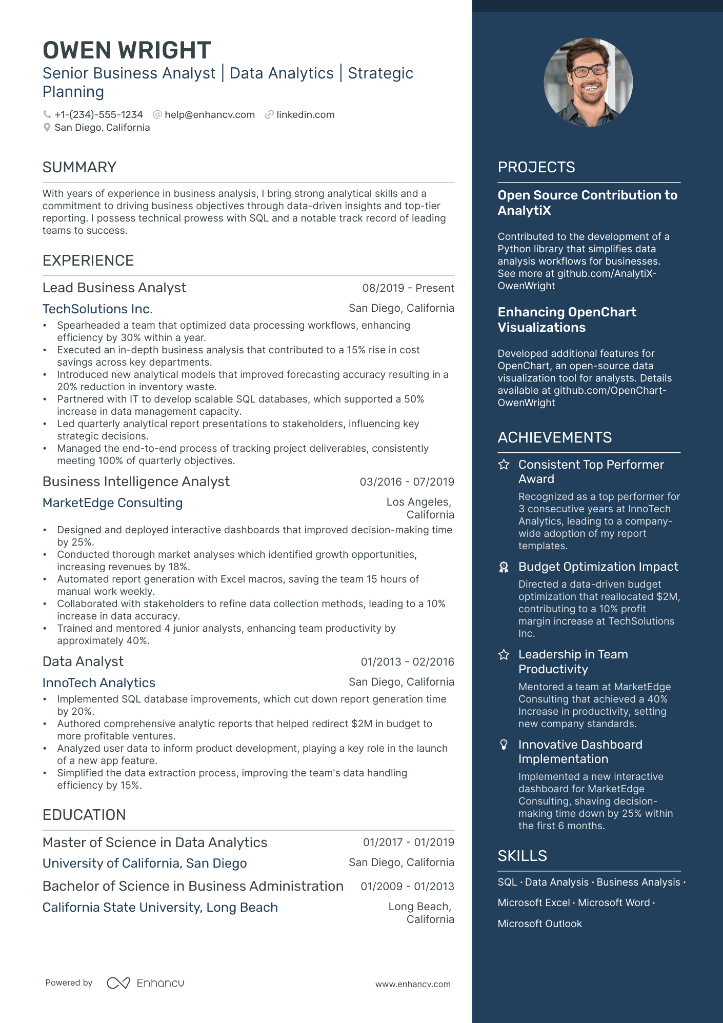 5 Excel Data Analyst Resume Examples & Guide for 2024