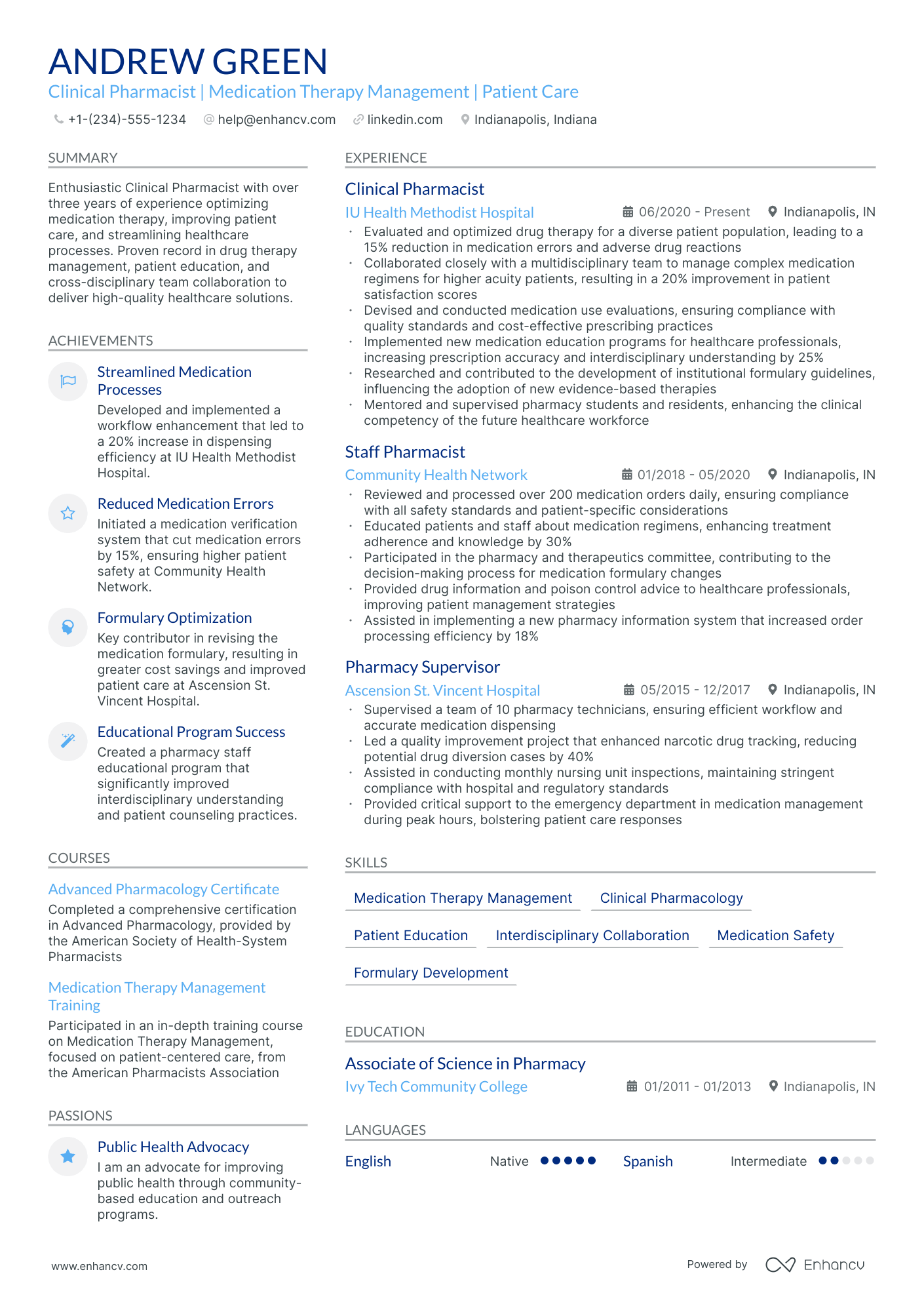 5 Hospital Pharmacist Resume Examples & Guide for 2024