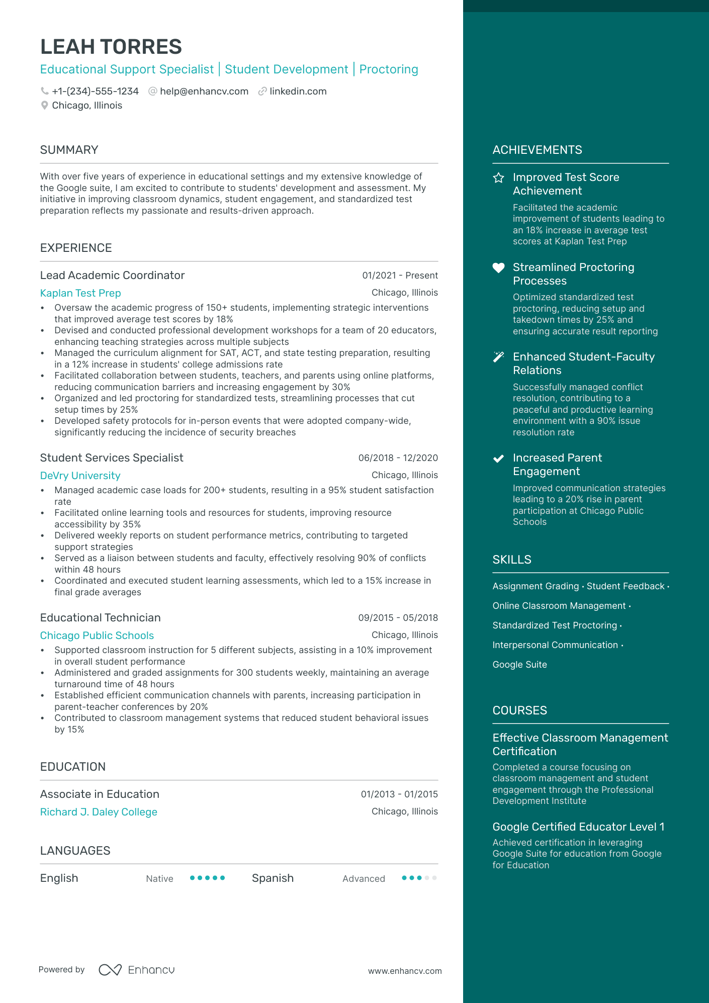 5 Paraprofessional Resume Examples & Guide for 2024