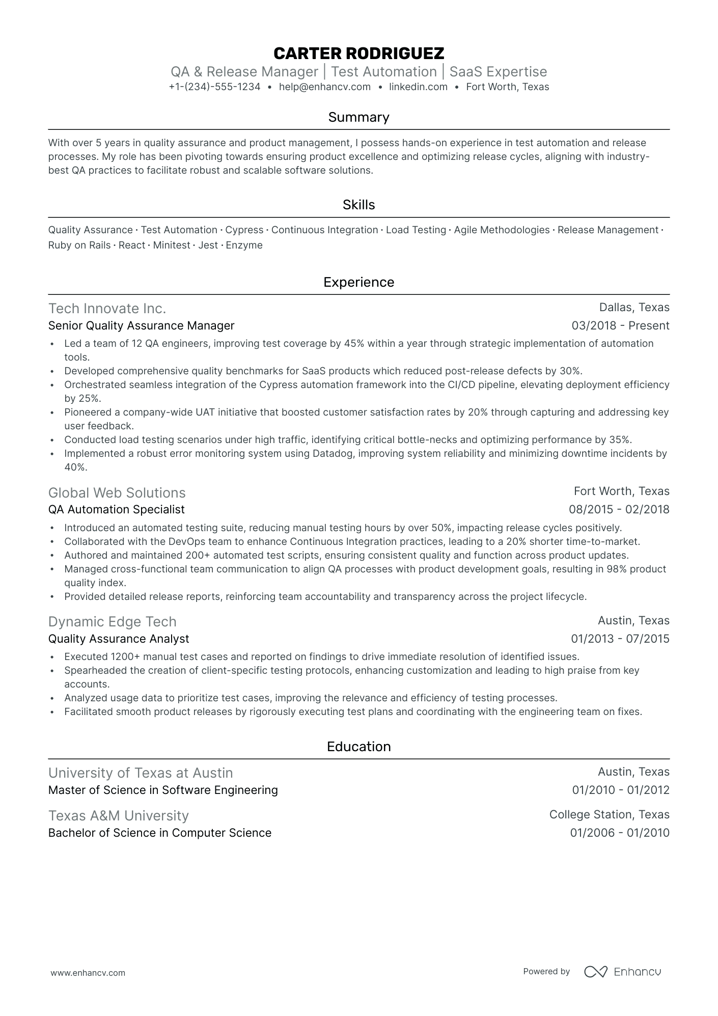 5 Release Manager Resume Examples & Guide for 2024