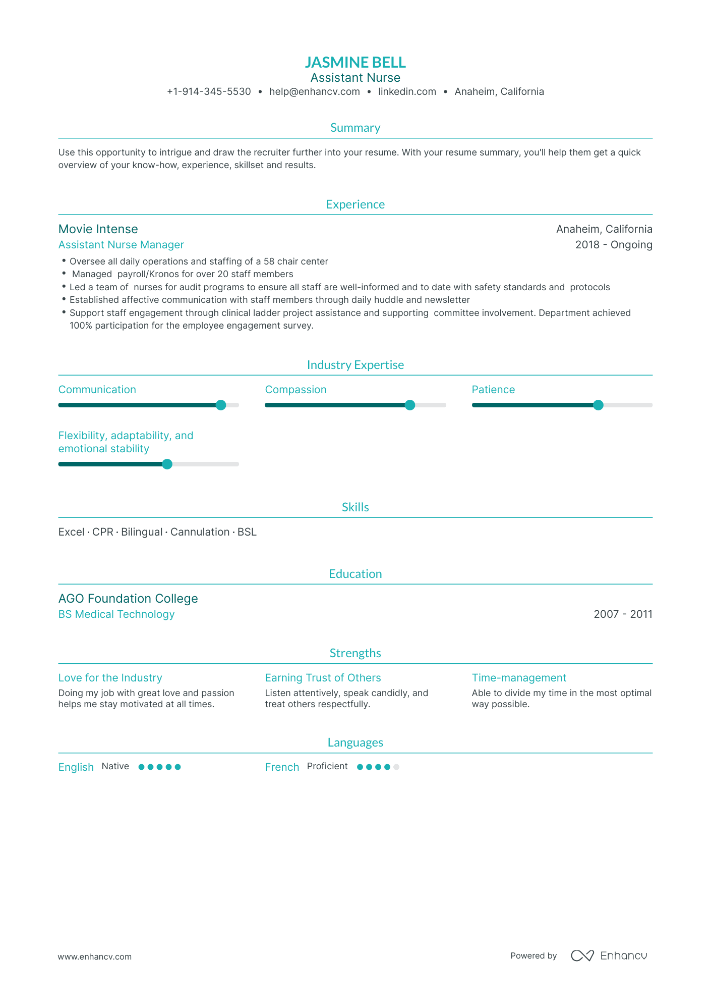 Assistant Nurse Resume Examples & Guide for 2023 (Layout, Skills ...