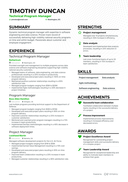 5 Technical Program Manager Resume Examples & Guide for 2023