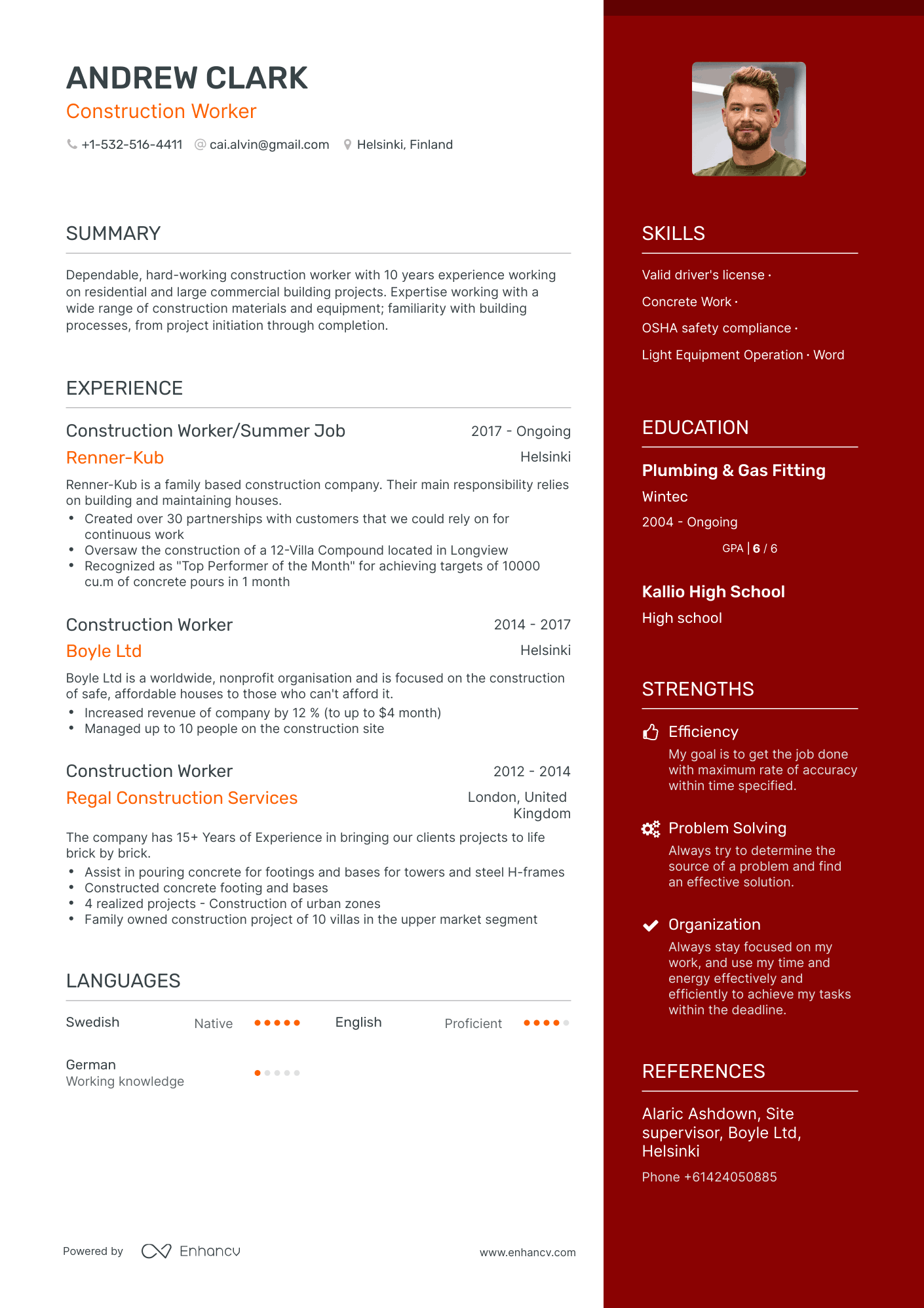 12 Construction Worker Resume Examples & Guide for 2023