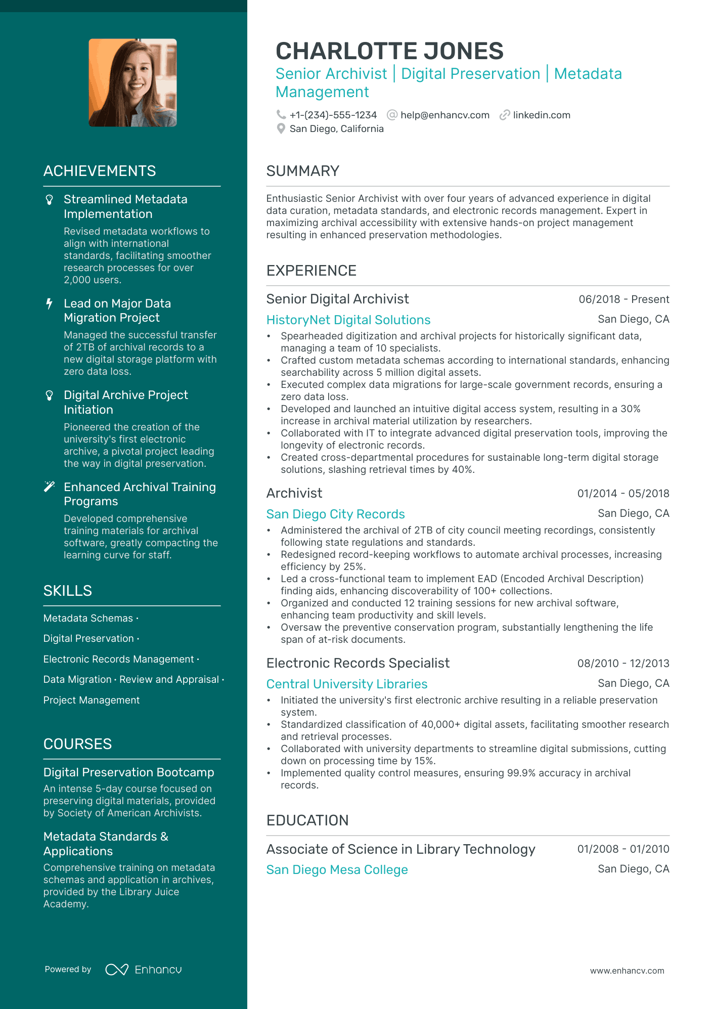 5 Archivist Resume Examples Guide For 2024