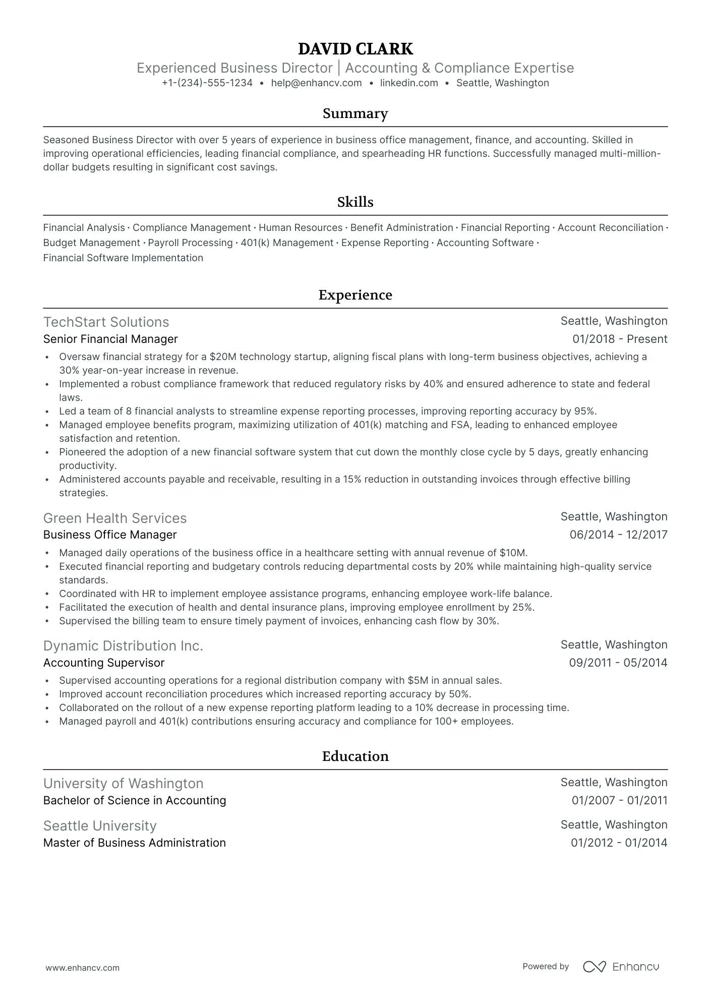 5 Business Director Resume Examples & Guide for 2024